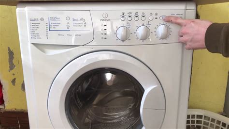 indesit washing machine settings